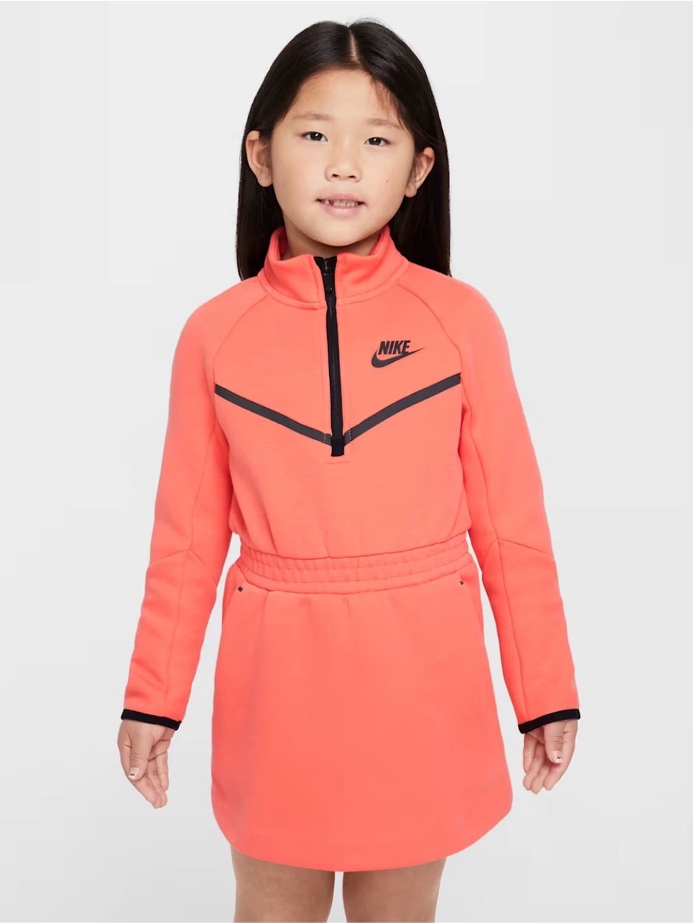 Kids Nike Tech Coral Fleece Dress Size Medium 6 Girls Long Sleeve *read*